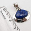 SilverStarJewel Colgante de lapislázuli de 12 x 15 mm, plata