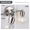 yenlacy 3 Light Bathroom Vanity Light, Brushed Nickel Bathroom Light