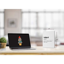 HB Art Design Talent Means Nothing Without Hard Work Definition Lettering Canvas Print Motivational Wall Art Success Entrepreneur Quote Living Room Office Decor Inspirational Gift Ready to Hang 22x15