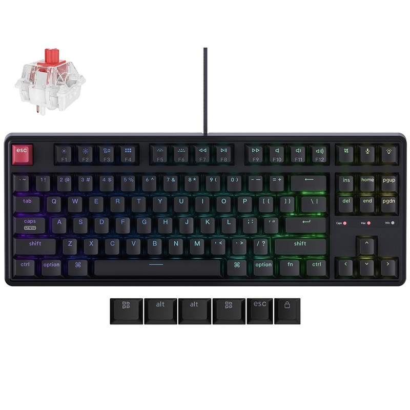 Keychron C3 Pro TKL 80% Wired Mechanical Keyboard, 8K Polling