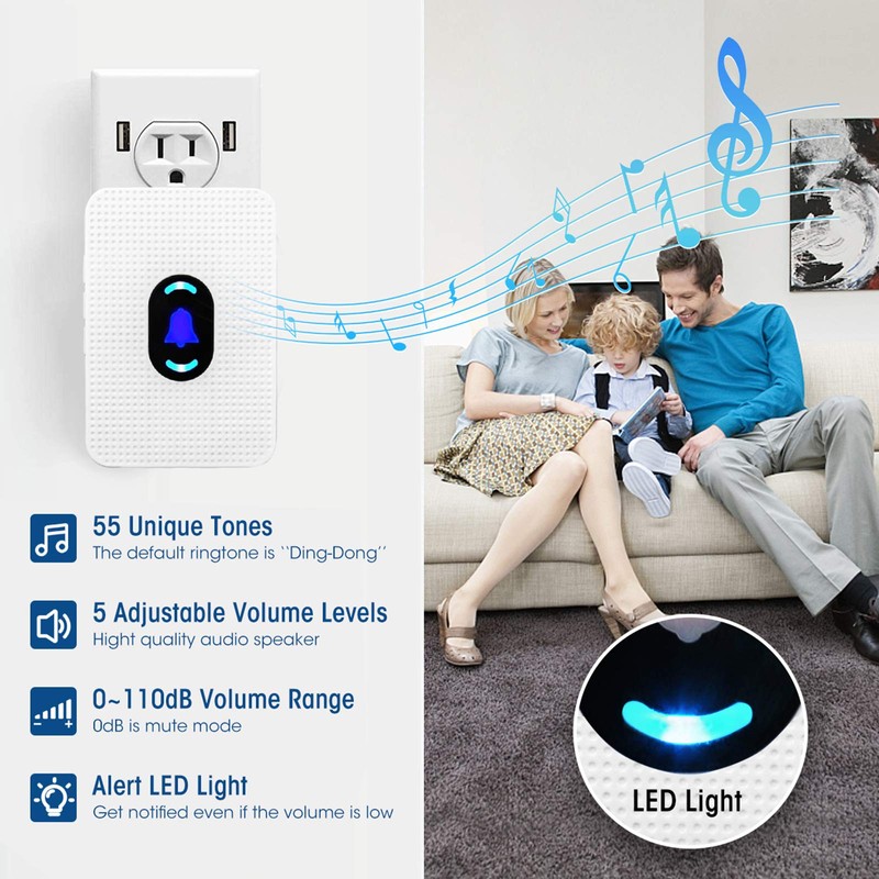 Wireless Caregiver Pager Alert System SOS Emergency Call Button for