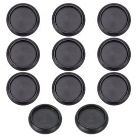 BENECREAT 11Pcs Aluminium Alloy Book Binding Discs, Flat Round Discbound Metal Expansion Discs for Discbound Notebook Artwork, Black, 0.7x0.2inch