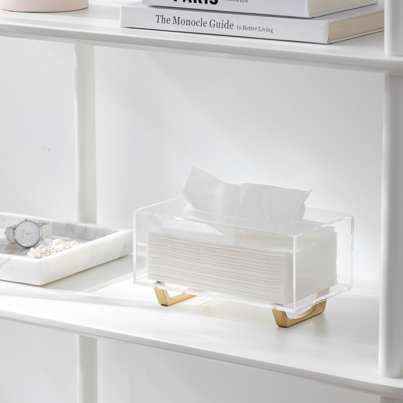 HBlife Clear Tissue Box Cover Rectangle Acrylic Tissue Box Holder