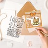 GLOBLELAND Easter Rabbit Clear Stamps for Card Making Easter Chicken