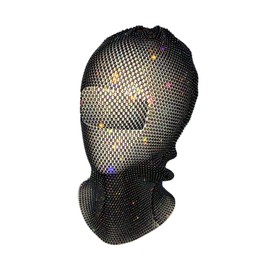 Hellery Carnival Head Cover Turban for Masquerade Party Supplies, Black and White