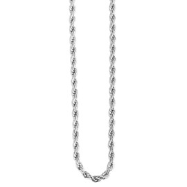 Akzent 5000180 Unisex Necklace Stainless Steel Silver-Coloured with Lobster Clasp 40-60 cm, Stainless Steel