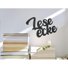 Reading Corner Sign - Reading Room Lettering & Wall Decoration - Wall Decoration - Living Room - Wall Sticker Children's Room - Bookshelf - Children's Room Decoration - Made of Plastic (L)