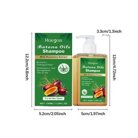 Hoegoa Nourishing Batana Oil Shampoo, Deep Cleaning Hair Shampoo for Strengthening Hair & Scalp, Gentle Hair Care Products for Women & Men - Specification: 100ml, Color: Clear