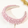 TRIXES Pink Pearl Beaded Headband - Comfortable Hair Band Accessory