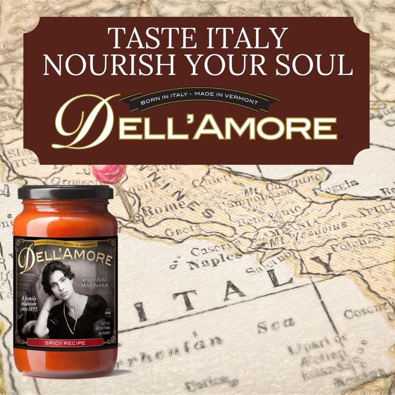 Dell'Amore Premium Marinara Sauce, Homemade Pasta Sauce Low Sodium -