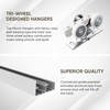 BARNSMITH 4FT/48 Bypass Door Hardware,Heavy Duty Aluminum Sliding Closet Door