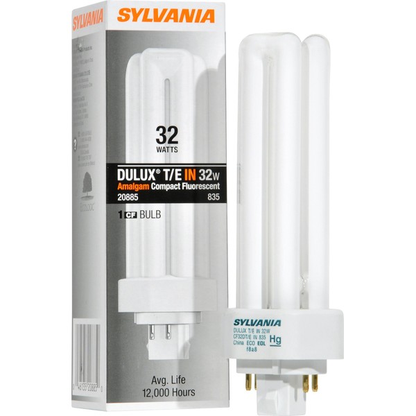 Sylvania 20885 Compact Fluorescent 4 Pin Triple Tube 3500K, 32-watt