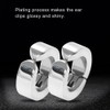 1 Par Clips de Oreja con Estilo de Acero Inoxidable