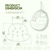 DANGHOOGY Outdoor Egg Chair Cushion, Waterproof Egg Chair Replacement Cushion,