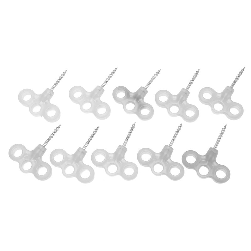 10pcs Luminous Camping Tent Pegs Set ABS 3 Hole Screw
