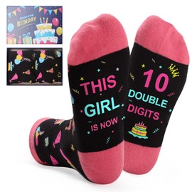 Peninpha Funny Saying Socks, 10 Year Old Gifts, Birthday Gifts for Preteen Girls Boys, Birthday Presents Socks for 10 Year Old Tween Boys Girls