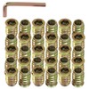 Moicstiy 30 Pcs 5/16"-18 x 20mm Threaded Inserts for Wood,