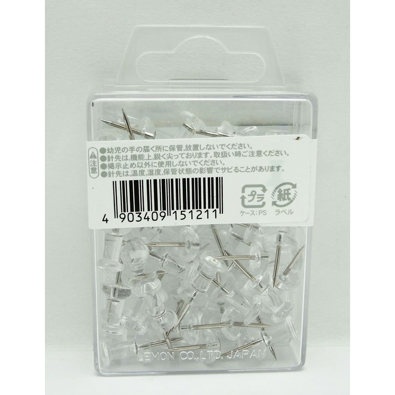 Lemon C. P. kurodaruma Pins, Pack of 50, Clear