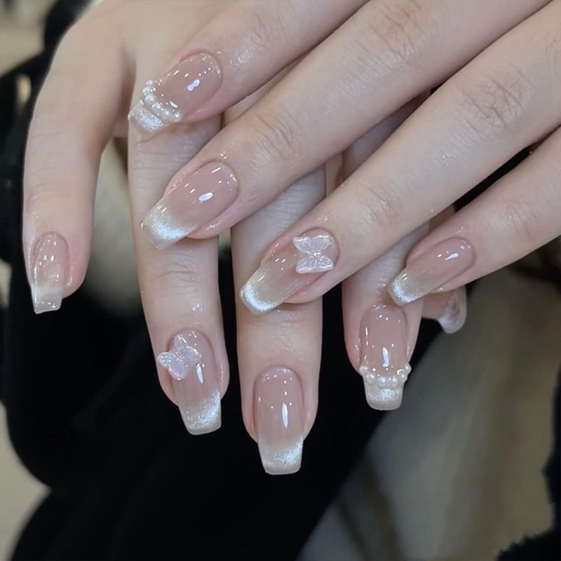 Nail Tip, Long False Claws, Stylish, Cat Eye Stone, Long,