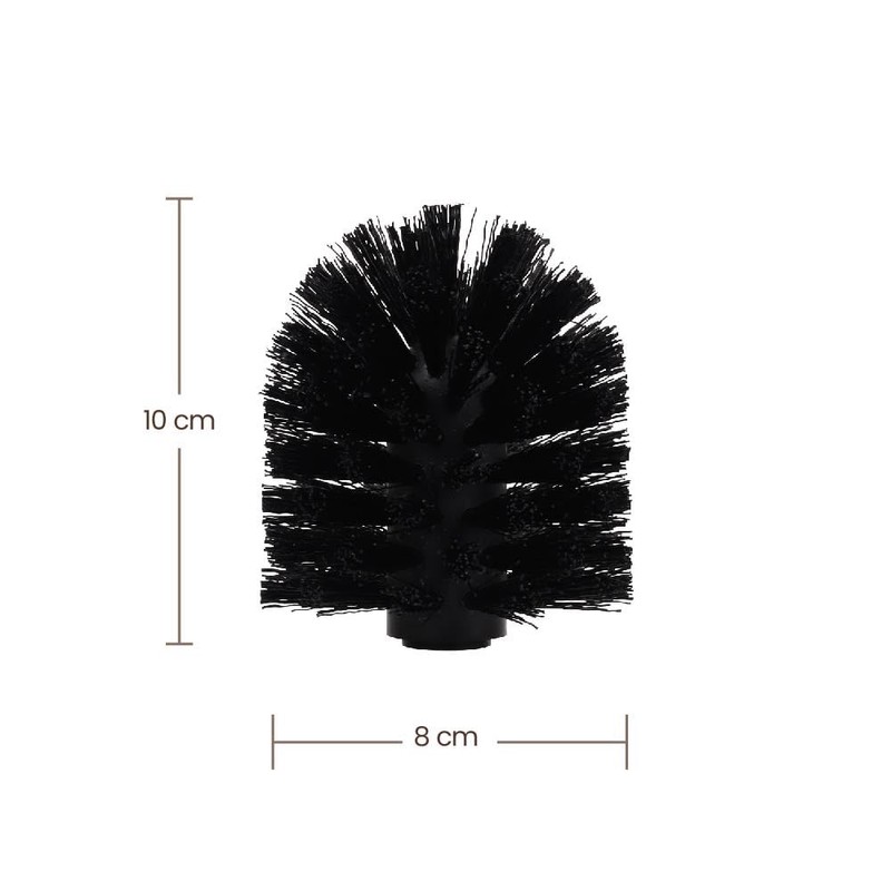 White Magic Eco Basics Toilet Brush Head, Black