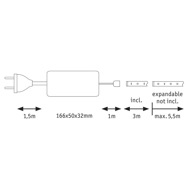 Paulmann 705.89 Strip, Silver