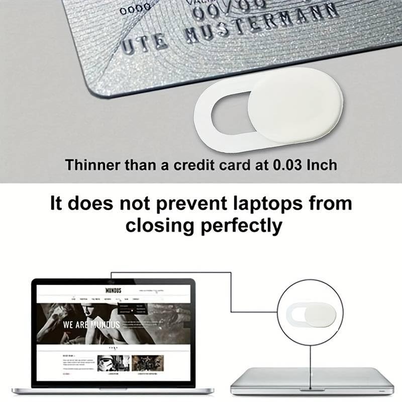 Webcam Privacy Cover Slider, Ultra-Thin Design, 5-Pack, for Laptops, Phones