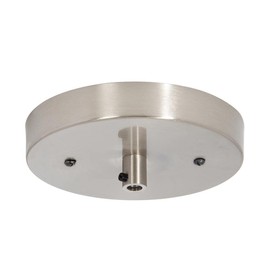 B&P Lamp® 6 Inch Diameter, Single Port, Modern Style Steel Canopy, Satin Nickel Finish