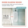Zenna Home Rustproof Curved Shower Curtain Rod, No Drill Adjustable
