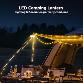 OGERY 4-in-1 Rechargeable Camping String Lights - 32.8FT