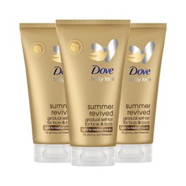 Dove 3 Packs of Dove Derma Spa Summer Revived Fair to Medium Face Cream with Cell Moisturisers 75ml