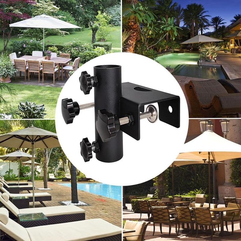 Shoyisenka Patio Umbrella Holder, Heavy Duty Parasol Holder, Square Clampable