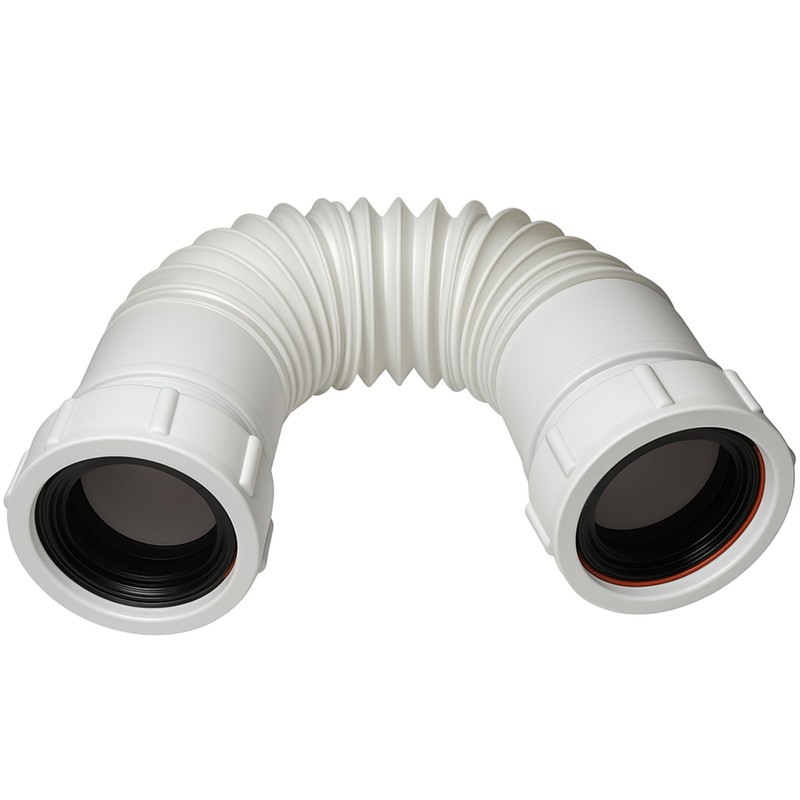 Hulthor 40mm Flexible Waste Pipe Connector, Universal Compression Fitting for