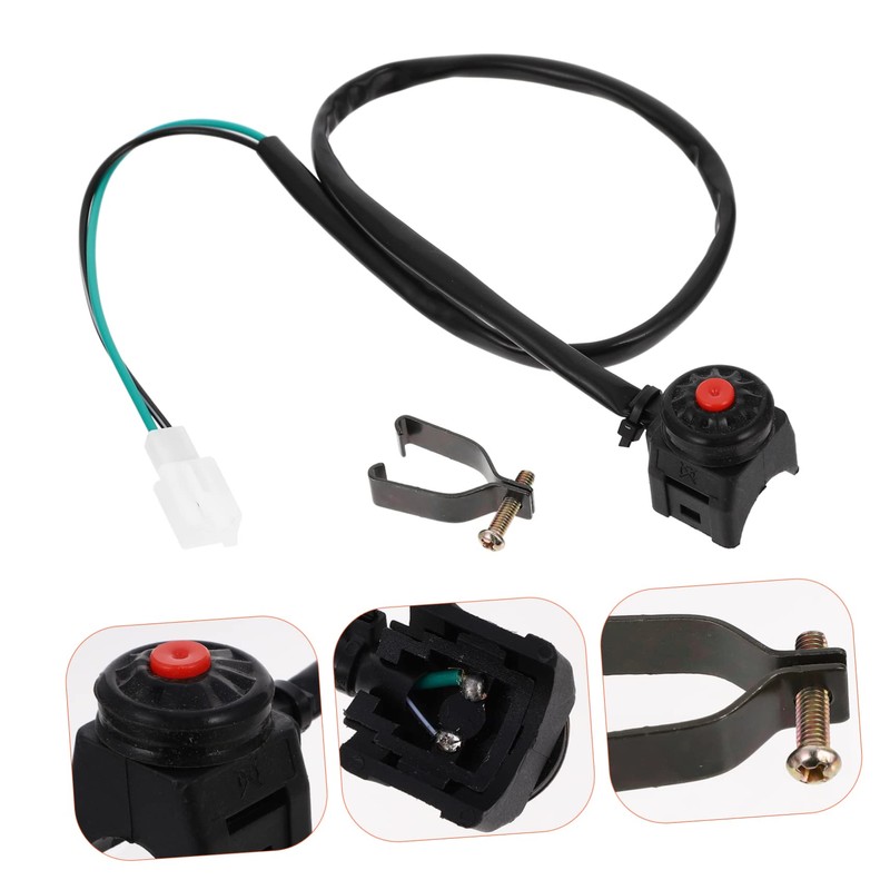Outanaya 2pcs Motorcycle Kill Stop Horn Button Durable Ignition Switch