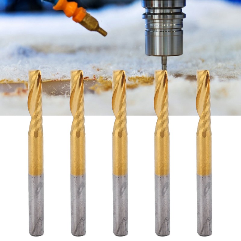 5pcs CNC Router Bits Spiral End Mill Milling Cutter Set