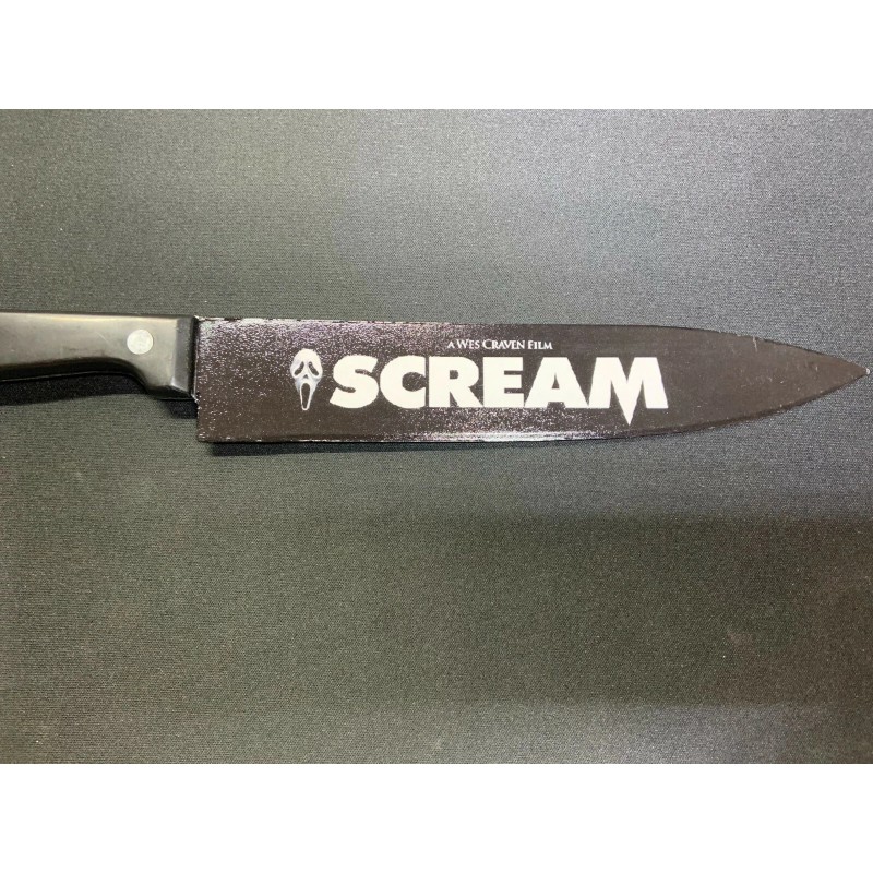 Scream Ghost Face Kitchen Knife With Laser Engraved Stand