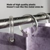 Qulable Shower Curtain Rings-12 Pack- Plastic Curtain O Rings Hook