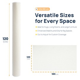 MAIYADUO 120x180 cm Multipurpose Non Slip Mat, Anti Slip Rug Underlay, Thick Rug Gripper, Used on Laminate, Wooden, Tile Floors, for Home, Office, Car, Drawer Liners