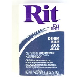 Rit Dye Powder Dye, 1-1/8 oz, Denim Blue, 3-Pack