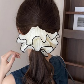 Voluminous Scrunchie Hair Tie Women's Fashion White 6ea