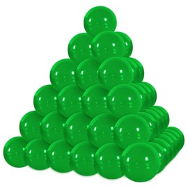 yuejuhe Pack of 50 Lottery Balls for Opening, 3 cm Plastic Balls for Filling, Raffle Balls for Party Gifts, Giveaway, Festive Bingo (Green)