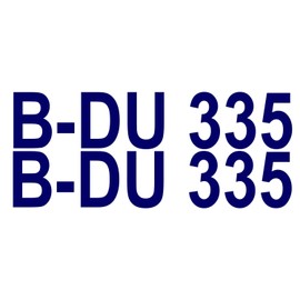 ShirtInStyle Bootsaufkleber Boots Nummer Kennzeichen Set 2 Stück 15cm Hoch, Aufkleber Folie, Farbe Dunkelblau