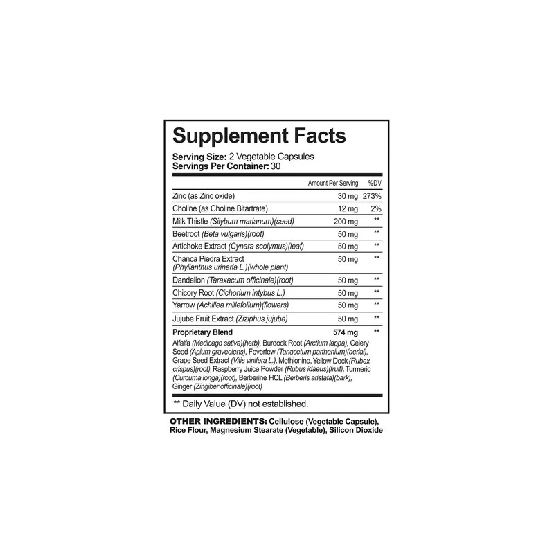 Liver Cleanse (60 Cápsulas) Protector Hepático Hecho En Usa Sabor