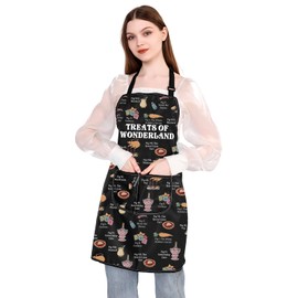 BDPWSS Alice Inspired Gift Treats Of Wonderland Gifts Animated Movie Fans Gift Fairy Tales Cartoon Lover Apron with Pockets (Wonder treats apronCA)