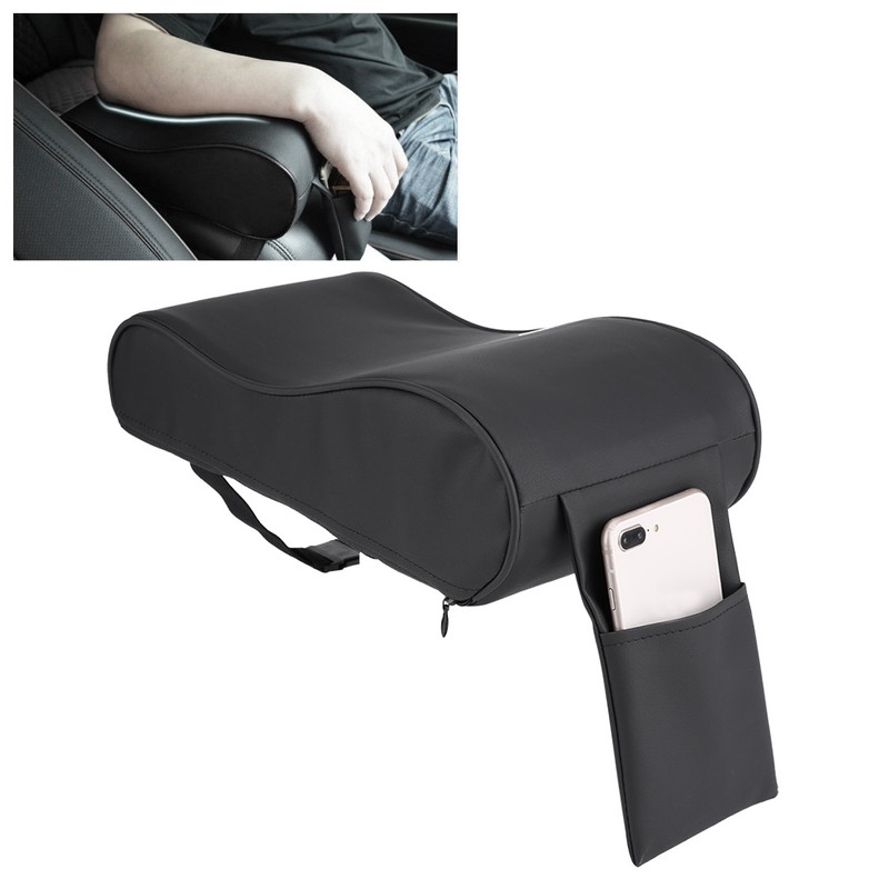 Universal Leather Car Armrest Pad Memory Foam Auto Cushion Mat