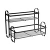 Metal Desktop Storage Rack 2 Tier Prevent Slip Multifunction Metal