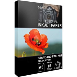 Marrutt 316gsm Standard Fine Art Textured Inkjet Photo Paper (A3-15 Sheets)