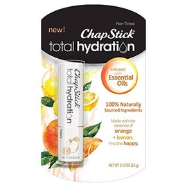 Chapstick Total Hydration - Bálsamo labial de aceites esenciales, Happy - 0.12 onzas (paquete de 2)