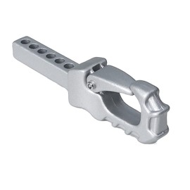 XSYGO - Gancho de remolque de metal RC para remolque de 1/10 RC Crawler Traxxas TRX4 Axial SCX10 piezas de parachoques trasero (plata)
