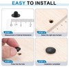 sourcing map 8 Pcs Rubber Feet Replacement Fits 1/4" Hole