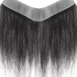 Tupé para hombre reemplazo de línea de cabello la frente con cabello humano pieza sin costuras en forma V para la frente los hombres.